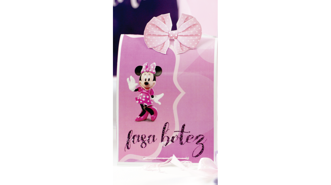 Trusou de botez pentru fetite de inspiratie Disney cu Minnie Mouse, Lily  1